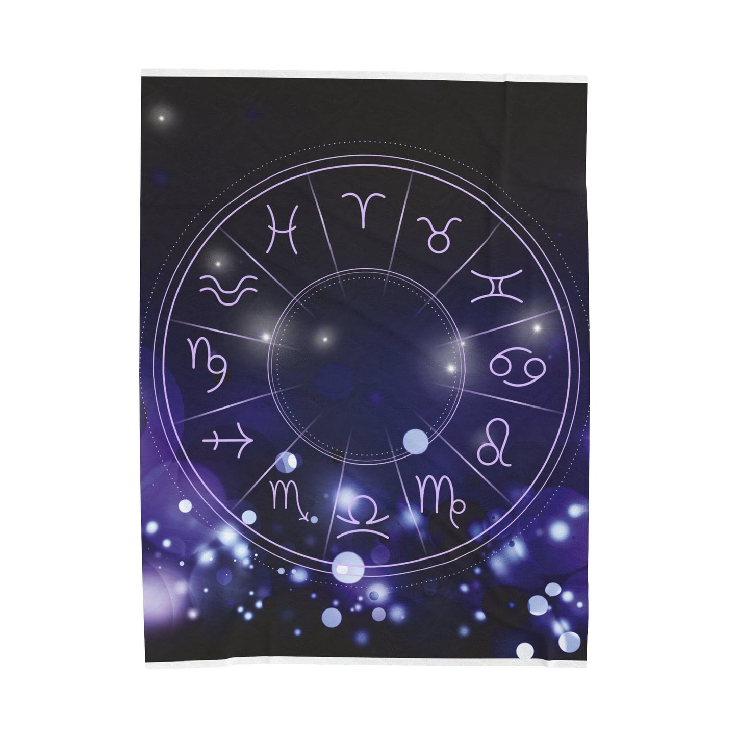 Zodiac Sign Velveteen Throw Blanket, gift, Home decor Cozy Throw Blanket, Colorful Velveteen Blanket, Horoscope Blanket