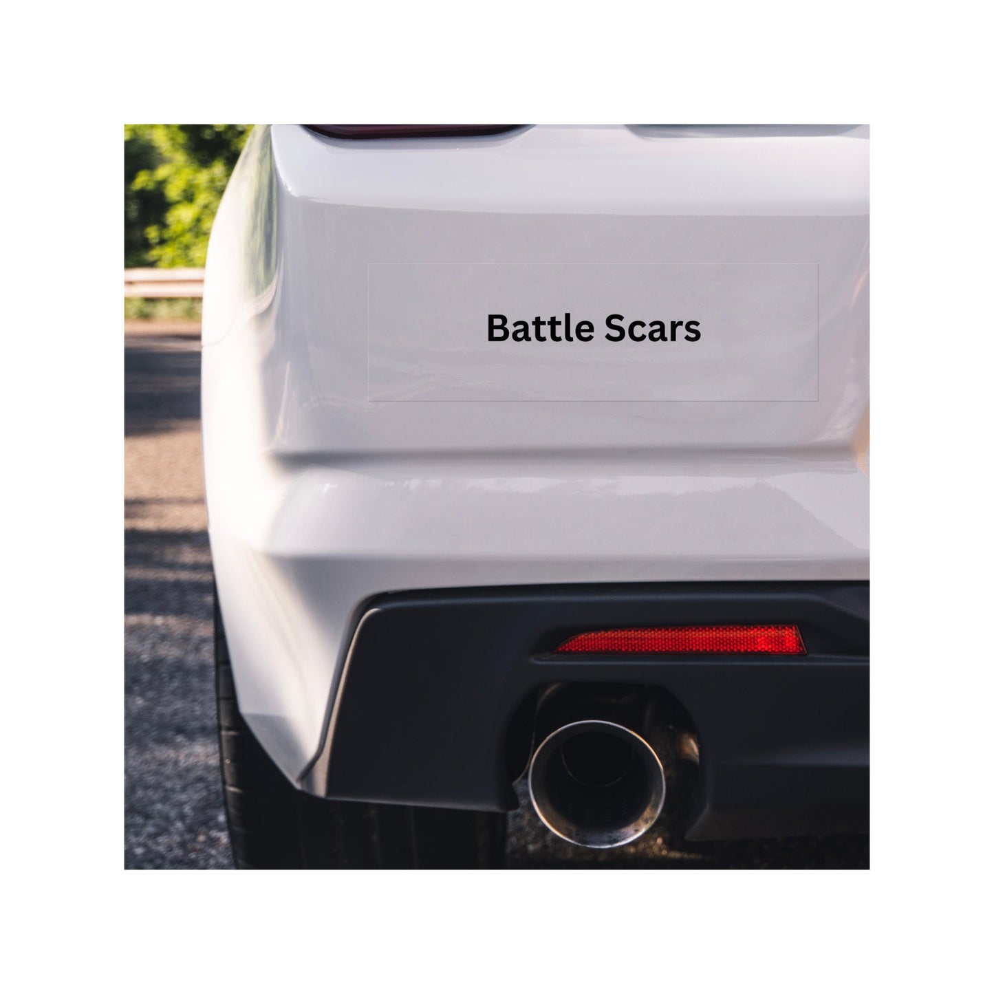 Funny Bumper Stickers, Battle Scars Decal, Car Accessories, Funny Car Vinyl