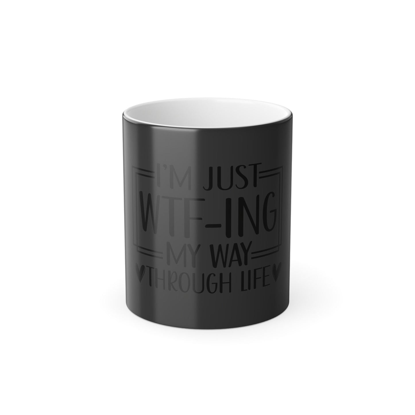 Sarcasm Color Morphing Mug, 11oz, Heat Activated Coffee Mug, Color Changing Mug, Gift for her