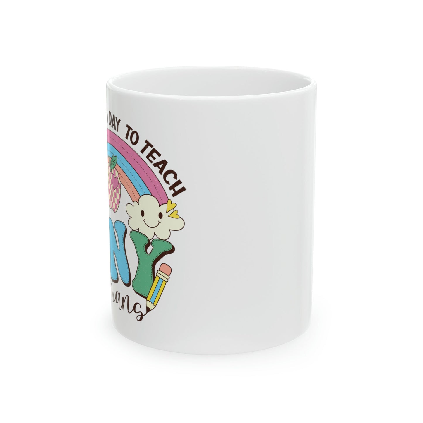 White Ceramic Teacher Mug, Teacher Gift, Coffee Mug, Tea Mug
