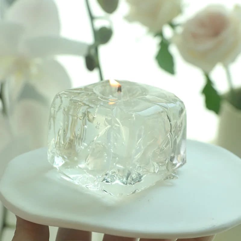 Ice Cube Scented Aromatic Candle, Creative Aromatic Candle, Home Decoration, Candle, Gifts, Cute Ice Cube Scented Candle.